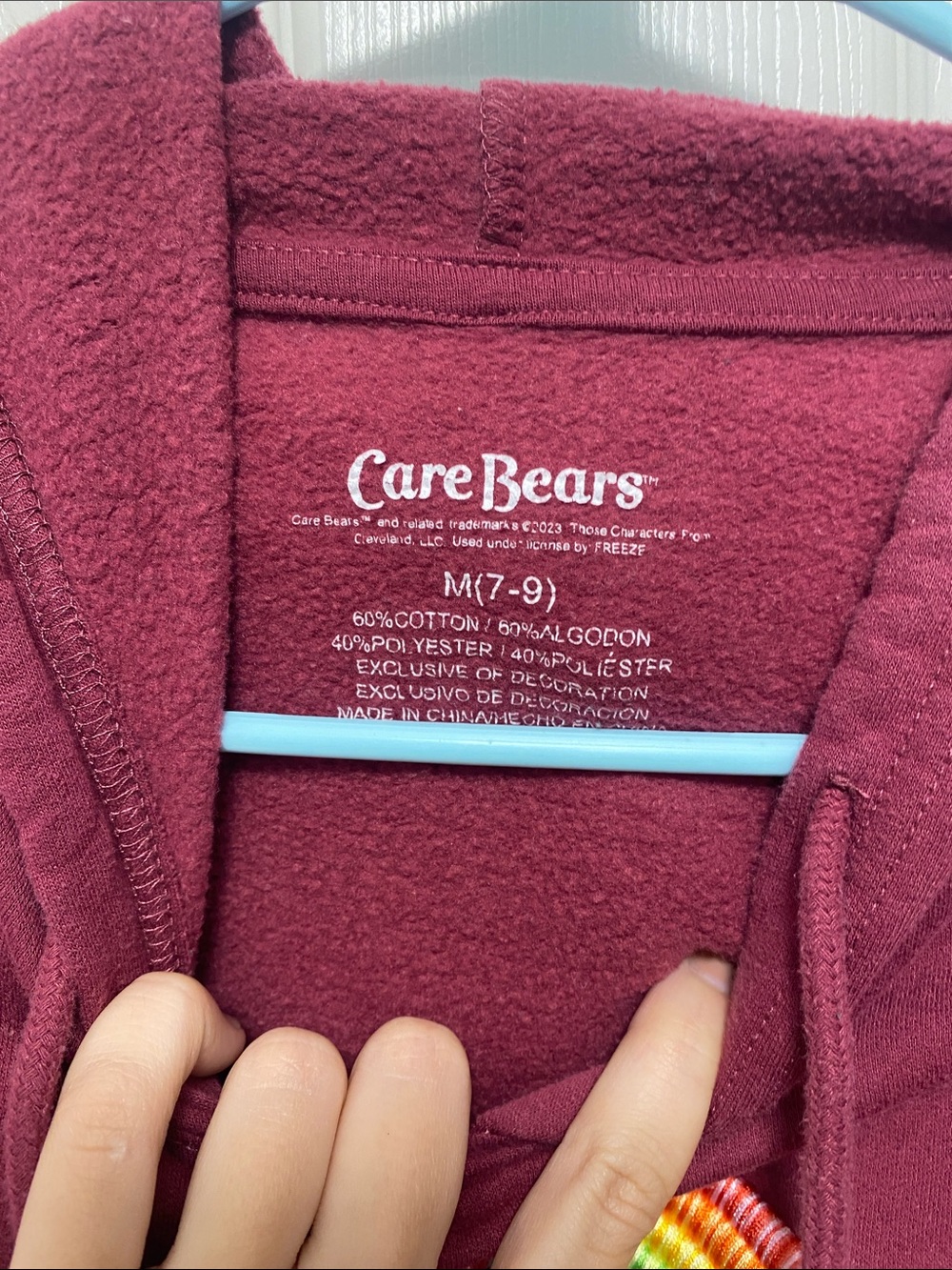 Care Bears Maroon Hoodie - Picture 2 of 5